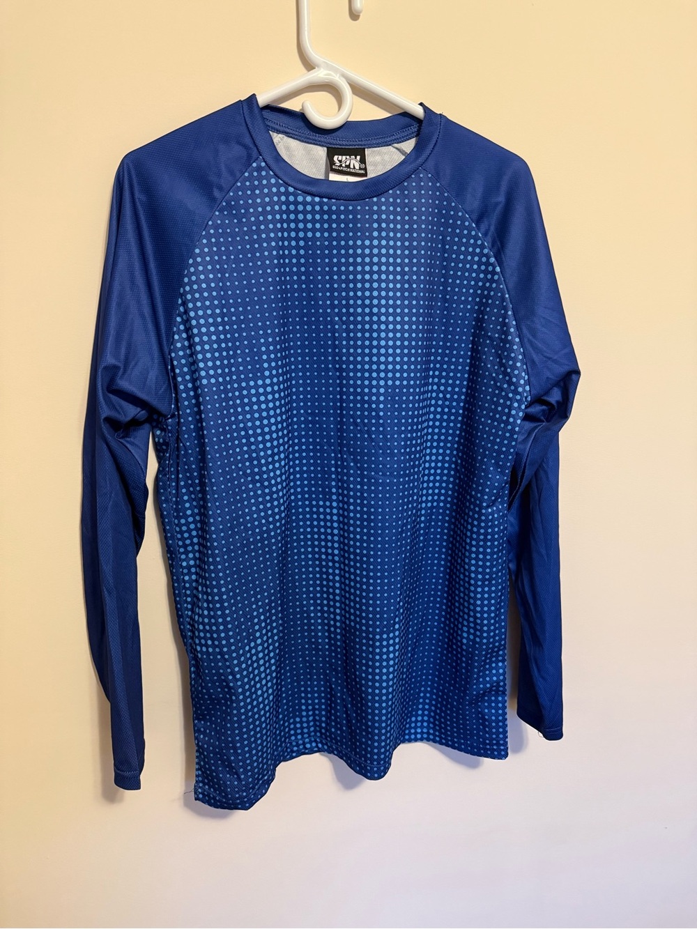 Men's Long Sleeve Athletic Tee in Royal Blue